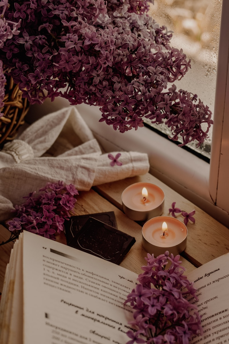 Candles and books